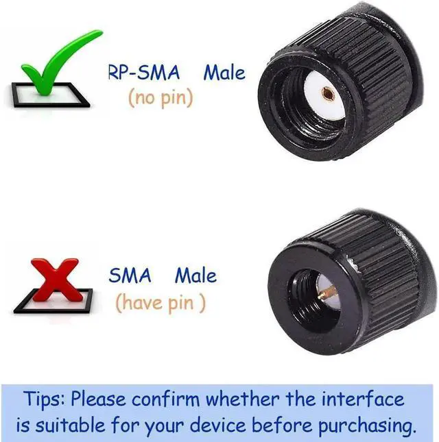 Alt view image 7 of 7 - JAENFONG Dual Band WiFi 2.4GHz 5GHz 5.8GHz 3dBi MIMO RP-SMA Male Antenna (2-Pack) for WiFi Router Wireless Network Card USB Adapter Security IP Camera Video Surveillance Monitor