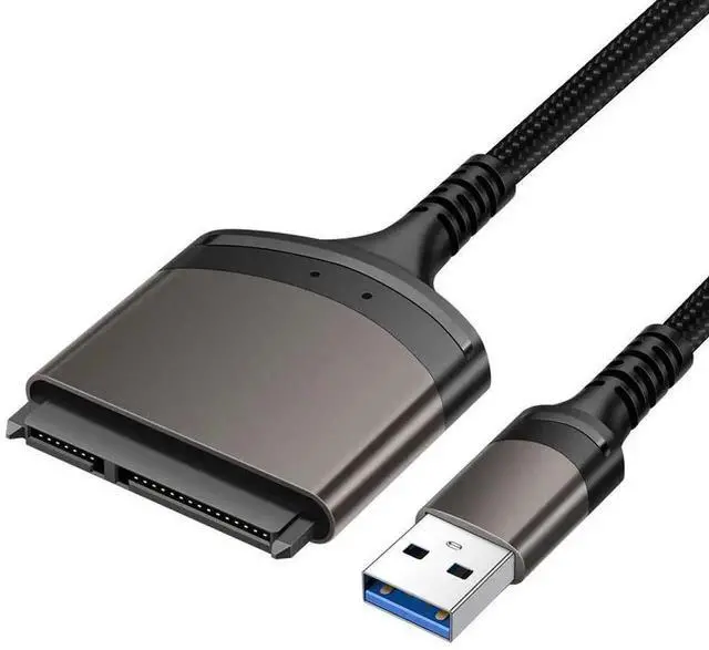 Main image of JAENFONG SATA to USB Nylon Braided Cable USB 3.0 to 2.5" SATA Hard Drive External Converter Adapter up to 5Gbps for SSD/HDD Data Transfer