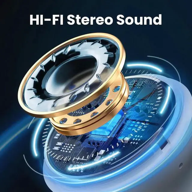 Alt view image 6 of 6 - Wireless Earbuds, Bluetooth 5.3 Headphones Ear buds with 50Hrs Battery Life Deep Bass Earphones with Wireless Charging Case & LED Power Display Waterproof Microphone Headset for TV Tablet Phone