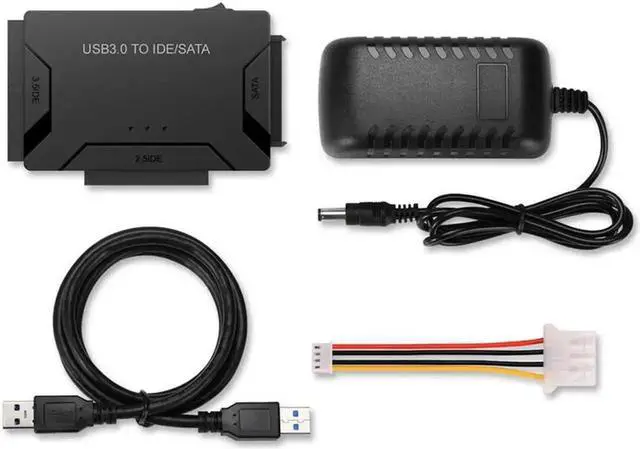 Alt view image 7 of 7 - JAENFONG USB 3.0 to IDE/SATA Converter Hard Drive Adapter with Power Switch for 2.5"/3.5"SATA HDD/SSD & IDE HDD Drives Optical Drive, Support 6TB, Include 12V 2A Power Adapter & USB 3.0 Cable