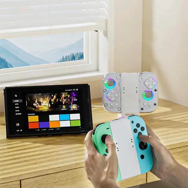 Alt view image 4 of 4 - Charging Dock for Joycon Controller Charger Dock RGB Handle Charger Dock Station for Switch OLED for Switch Controller Charging