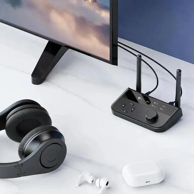 Alt view image 4 of 4 - Bluetooth-compatible5.3 Multifunctional Adapter 3.5mm AUX RCA USB Stereo Transmitter Adapter Transmission Distance 10m for PC TV