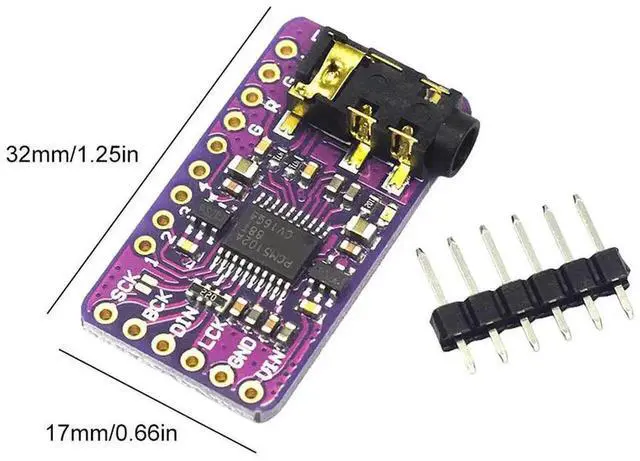Alt view image 3 of 4 - PCM5102 PHAT Format Player Module I2S IIS Interface GY-PCM5102 DAC -To-Analog Converter Voice Module for Raspberry Pi