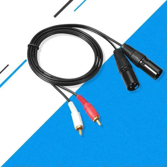Alt view image 5 of 7 - RCA to 2 RCA Male to Male Audio Cable for Mixer Home Theater TV Amplifier Sound