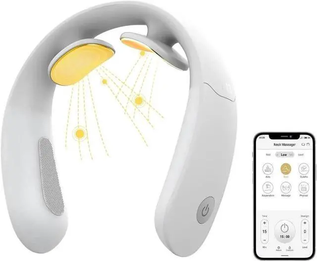 Main image of JAENFONG Intelligent Neck Massager, Wireless Electric Pulse Neck Massager-Portable 3D Travel Neck Massage Equipment with Heating + Vibration + Impulse Function, Use at Home, Car, Office and Travel