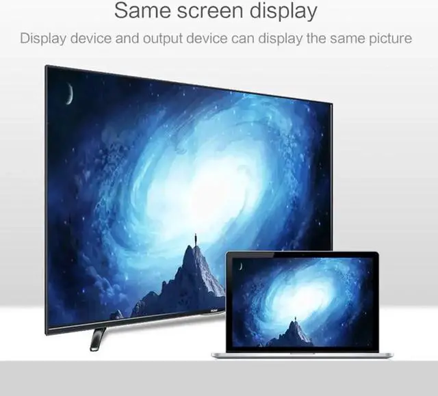 Alt view image 6 of 6 - JAENFONG Displayport to HDMI DVI VGA Adapter, 1080P Multi-Function DP to HDMI/DVI/VGA Male to Female 3-in-1 Adapter Converter Cable