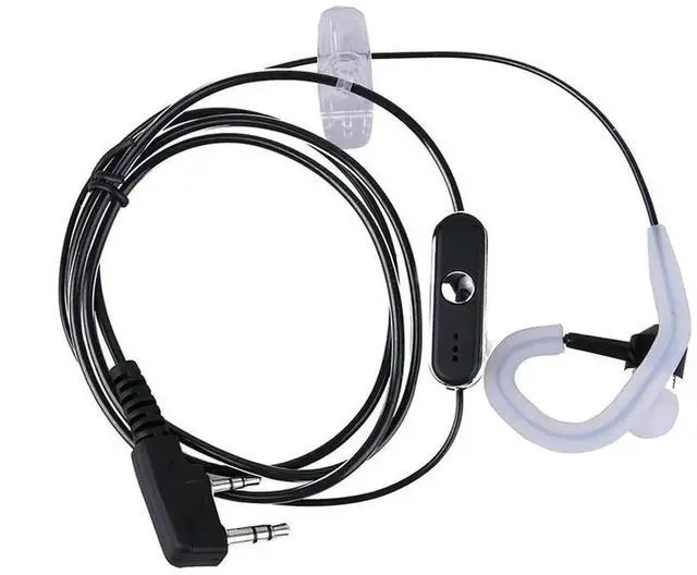 Alt view image 3 of 7 - K Plug Headset Earphones PTT MIC Radio Earpiece Headset Walkie Talkie Accessories Replacement for BAOFENG KENWOOD Retevis HYT