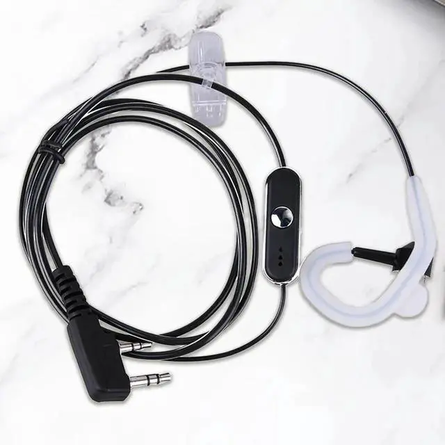 Alt view image 4 of 7 - K Plug Headset Earphones PTT MIC Radio Earpiece Headset Walkie Talkie Accessories Replacement for BAOFENG KENWOOD Retevis HYT