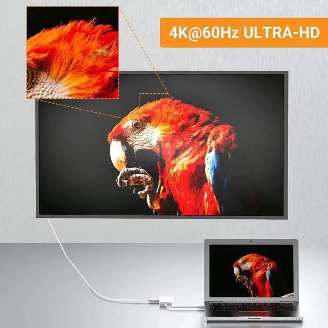 Alt view image 5 of 7 - Mini DisplayPort to HDMI VGA DVI Adapter, 4K Mini DP Thunderbolt 2 to DVI HDMI VAG Converter Compatible with 2015 MacBook Pro, 2015 iMac, 2018 Mac Mini and Before, Surface Pro 6/5/4/3/2/1 More