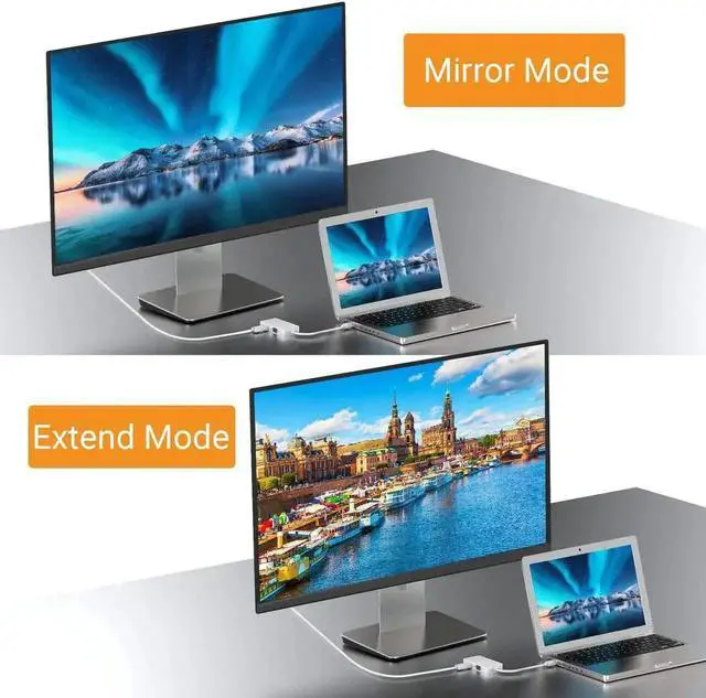 Alt view image 3 of 7 - Mini DisplayPort to HDMI VGA DVI Adapter, 4K Mini DP Thunderbolt 2 to DVI HDMI VAG Converter Compatible with 2015 MacBook Pro, 2015 iMac, 2018 Mac Mini and Before, Surface Pro 6/5/4/3/2/1 More