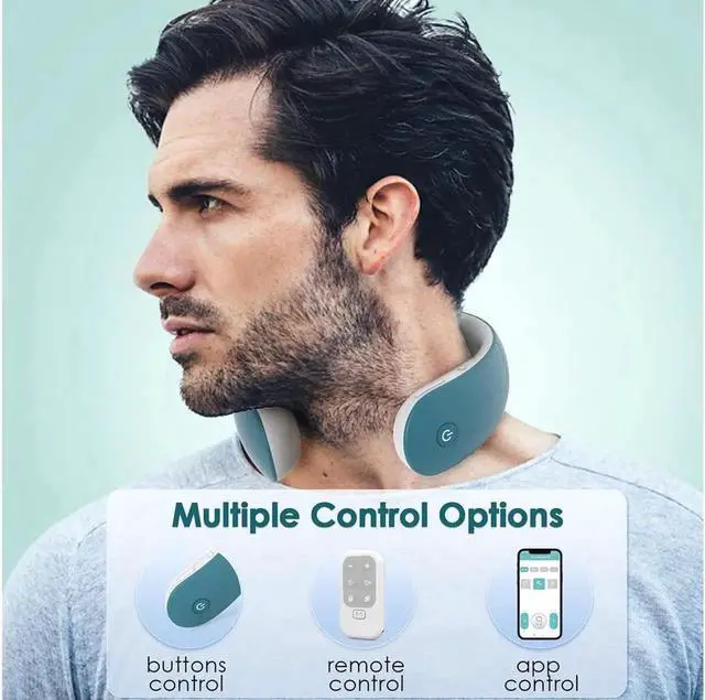 Alt view image 3 of 7 - JAENFONG Intelligent Neck Massagers Portable Neck Massage with Heat,Impulse Function,Support APP and Remote Control ,Use at Home, Outdoor, Office, Car