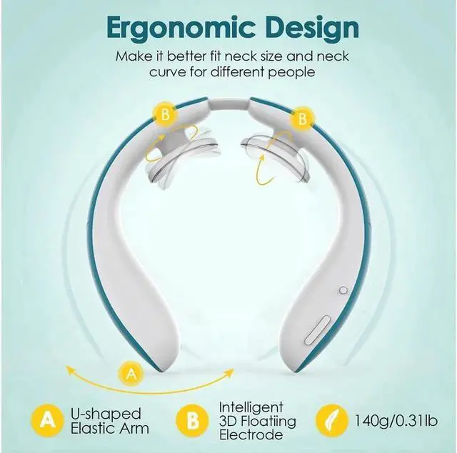 Alt view image 5 of 7 - JAENFONG Intelligent Neck Massagers Portable Neck Massage with Heat,Impulse Function,Support APP and Remote Control ,Use at Home, Outdoor, Office, Car