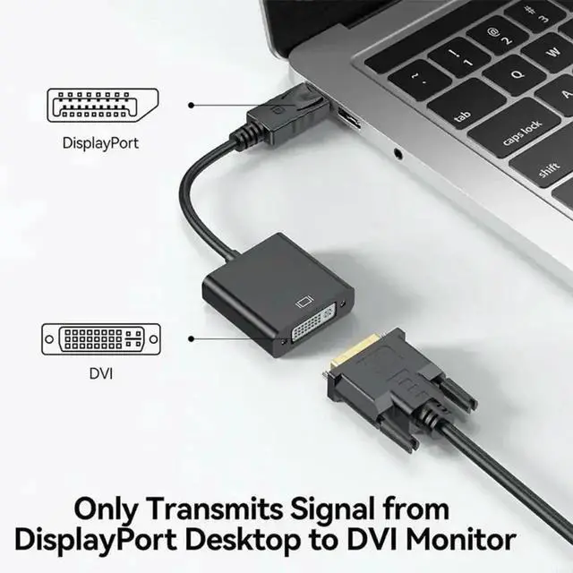 Alt view image 6 of 7 - DisplayPort Converter To DVI Converters 1080P 60Hz Enhances Transmission Portable For Laptop Monitor Setups