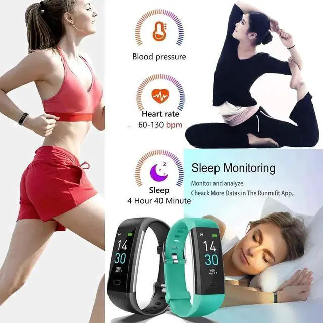 Alt view image 5 of 7 - JAENFONG Fitness Tracker, Activity Tracker Watch With Heart Rate Monitor, Message Notification, Waterproof IP68 Pedometer With Step Counter Sleep Monitor Calorie Counter For Android & IPhone (Black)