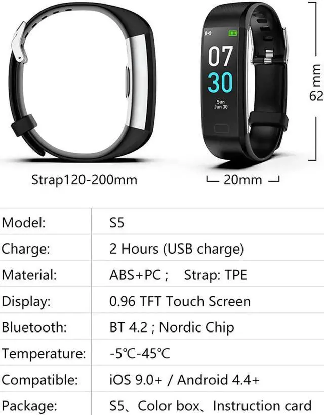 Alt view image 3 of 7 - JAENFONG Fitness Tracker, Activity Tracker Watch With Heart Rate Monitor, Message Notification, Waterproof IP68 Pedometer With Step Counter Sleep Monitor Calorie Counter For Android & IPhone (Black)