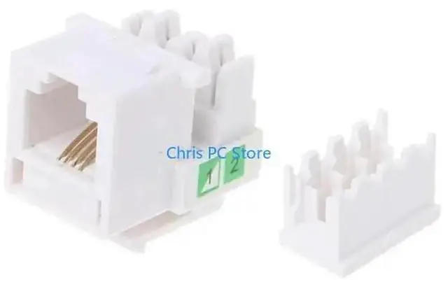 Main image of 10 Pcs Tool-free Telephone Module RJ11 Information Socket CAT3 Voice Module Adapter Telephone Extender Keystone