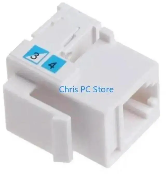 Alt view image 3 of 4 - 10 Pcs Tool-free Telephone Module RJ11 Information Socket CAT3 Voice Module Adapter Telephone Extender Keystone