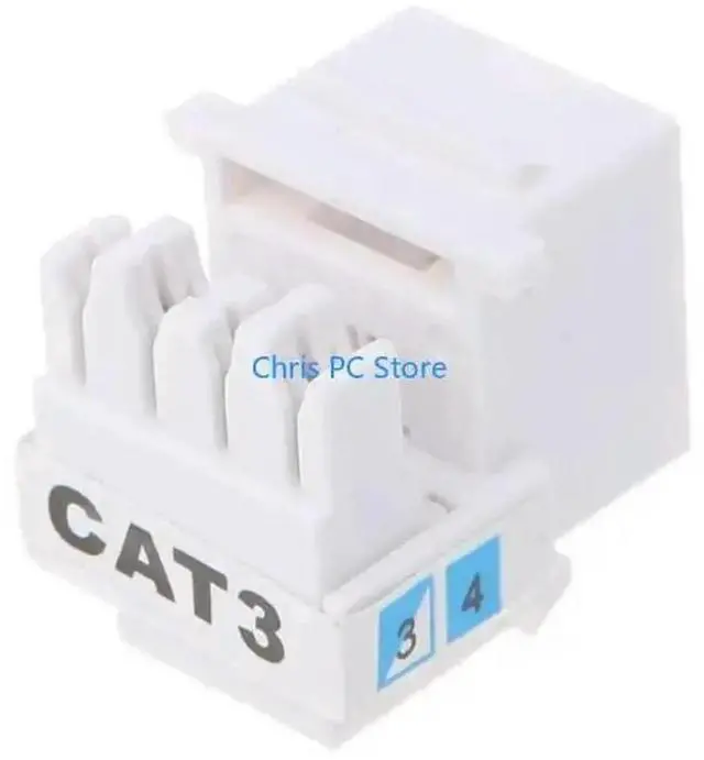 Alt view image 2 of 4 - 10 Pcs Tool-free Telephone Module RJ11 Information Socket CAT3 Voice Module Adapter Telephone Extender Keystone