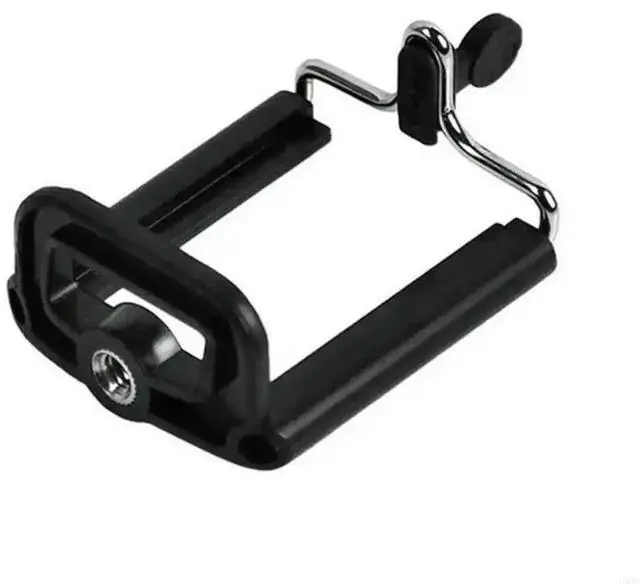 Alt view image 3 of 4 - Phone Tripod Holder Mount for Head 1/4" Screw Adapter for Taking Selfie Vlogging Black Phone Holder Selfie Accesso