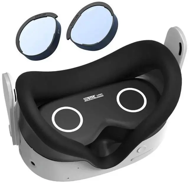 Alt view image 2 of 4 - For Quest 3S Anti-Blue Light Lenses Anti-Scratch Ring Lenses Optical Lenses for Quest 3S VR Glasses VR Accessories