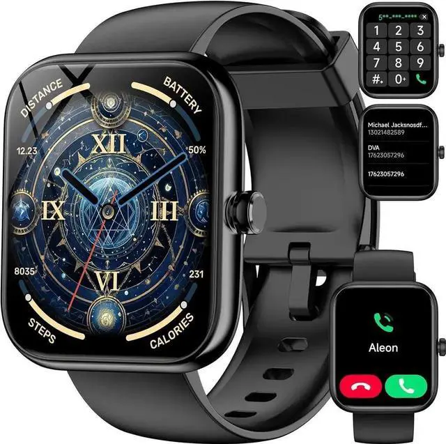 Main image of JAENFONG Smart Watch with Alexa Built-in, 1.83'' Touchscreen with Call Function, IP68 Waterproof Fitness Tracker, 100+ Sport Modes, Heart Rate & Sleep Monitor, Pedometer, iOS/Android Compatibled