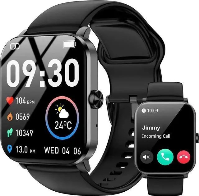 Main image of Smart Watch, 1.85" HD Smartwatch for Men Women (Answer/Make Calls), Fitness Watch with 120+ Sports Modes, IP68 Waterproof, Heart Rate/Sleep Monitor, Activity Trackers for iOS/Android Phones