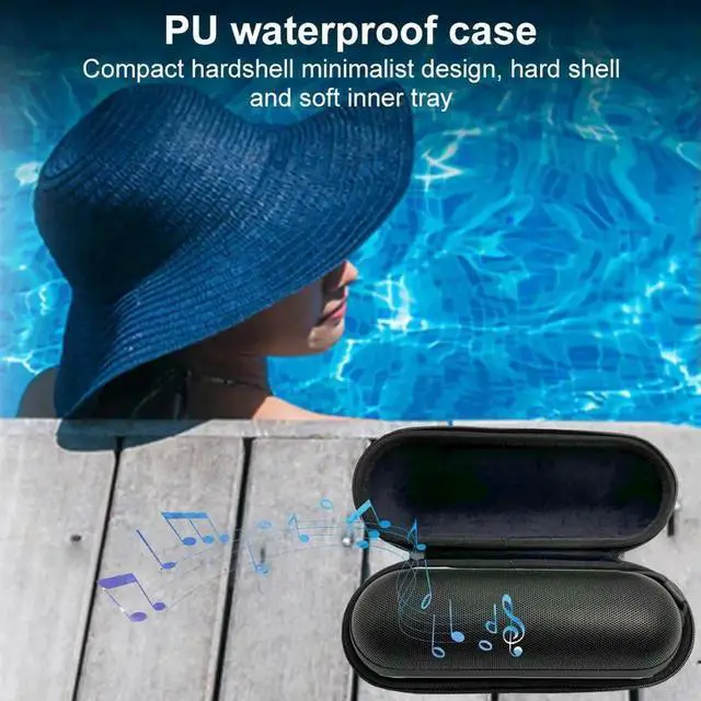 Alt view image 2 of 7 - Hard Carrying Case for Beats Pill Speaker PU Waterproof Protective Travel Case Anti-scratch Hard Travel Case Speaker Accessories