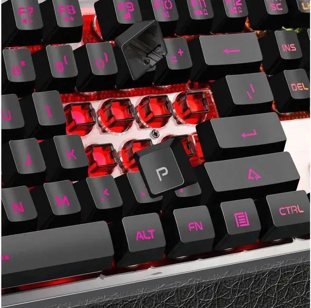 Alt view image 6 of 7 - JAENFONG Game keyboard and mouse combination, K1 LED rainbow backlight keyboard, with 104 key computer game keyboard, suitable for PC / laptop Black