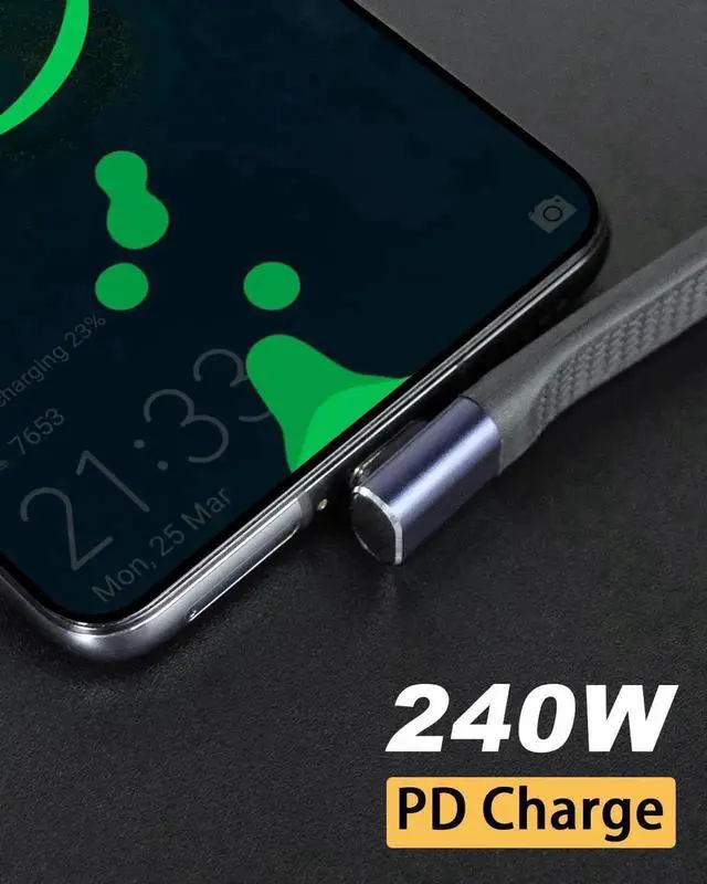 Alt view image 5 of 6 - JAENFONG USB 4.0 40Gbps Thunderbolt 4 Data Sync SSD Cable Male to Female PD 240W 5A Fast Charging USB C to Type C 8K@60Hz USB-C for iPhone 16 Pro Max MacBook