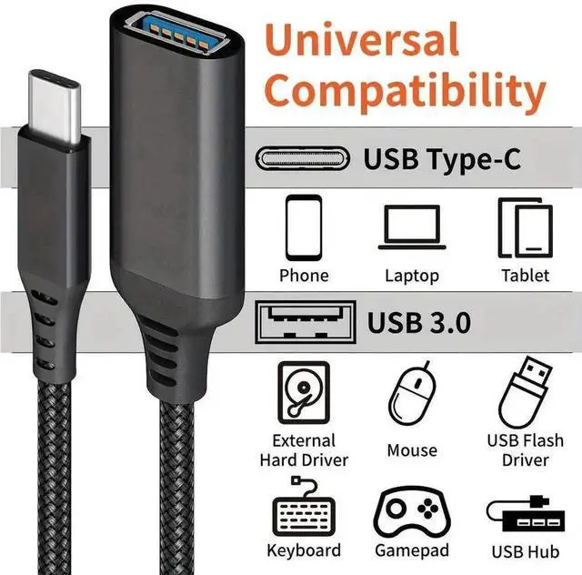 Alt view image 6 of 7 - JAENFONG USB C to USB Adapter, (2 Pack Black) USB C Male to USB 3.0 Female Adapter, Thunderbolt 3 to USB Female Adapter OTG Compatible with MacBook iPad Pro Galaxy and More Type C Devices