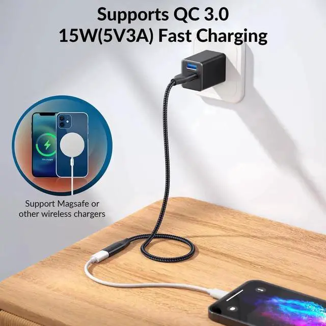 Alt view image 7 of 7 - JAENFONG USB C Female to USB Male Adapter USB 3.2 (1 Ft), 3A Fast Charging USB A to USB C Adapter with 10Gbps Data Transfer and Charging for Laptop, PC, Flash Disk, Quest Link, Charger