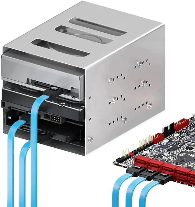 Alt view image 5 of 7 - JAENFONG SATA Cable III, 3 Pack SATA Cable III 6Gbps Straight HDD SDD Data Cable with Locking Latch 15.75 Inch Compatible for SATA HDD, SSD, CD Driver, CD Writer - Blue