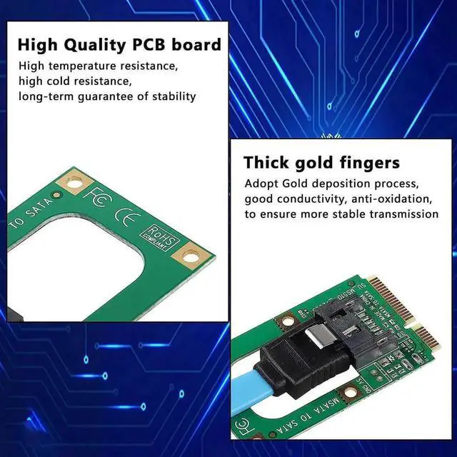 Alt view image 2 of 7 - JAENFONG SATA Cable III 5 Pack 6Gbps 7pin Female to Straight Data Cable with Locking Latch Compatible for SATA SSD, HDD, CD Driver, CD Writer, 20 Inch Blue