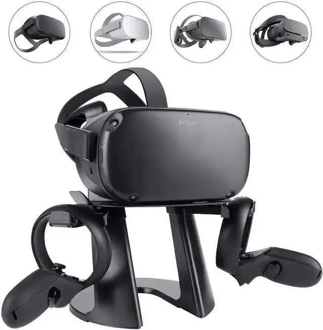 Main image of JAENFONG VR Stand, Headset Display Holder and Controller Holder Mount Station for Oculus Quest/Quest 2/Rift/Rift S/GO/HTC Vive/Vive Pro/Valve Index VR Headset and Touch Controllers