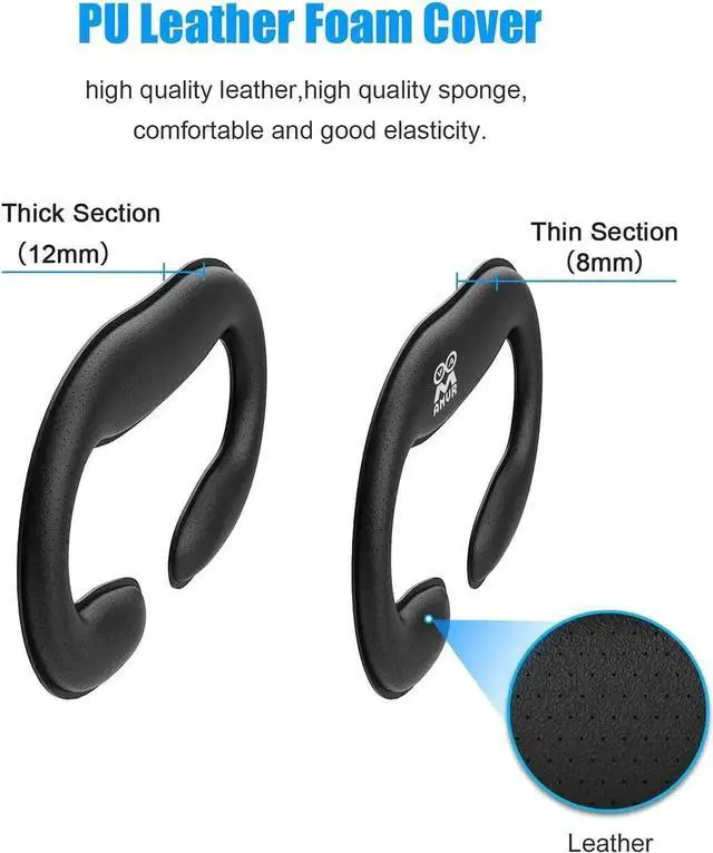 Alt view image 2 of 7 - Resilient VR Facial Vent Soft Interface Bracket & Anti-Leakage Light PU Leather Foam Face Cover Replacement Pad Custom Comfort Accessories 7-Piece Set for Oculus Quest 2 (7-in-1)