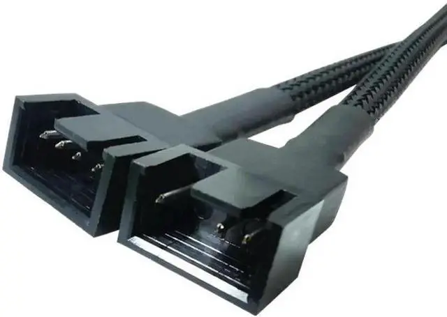 Alt view image 4 of 7 - JAENFONG PWM Fan Splitter Cable 1 to 2 Converter, Black Case Fan Splitter Cable, Case Fan Power Duplicator Converter, Dual Case Fan Power Adapter, 10.6 inch (2 Pack)