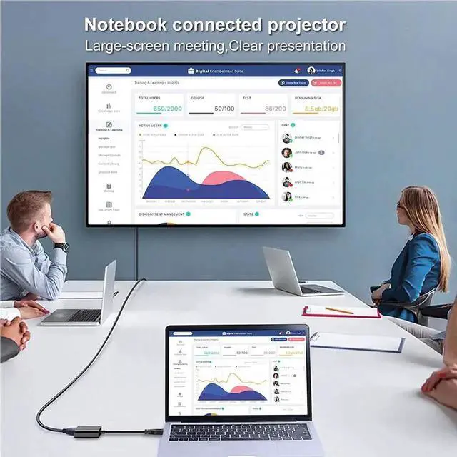 Alt view image 2 of 7 - JAENFONG USB to VGA Adapter,USB 3.0 to VGA Adapter Multi-Display Video Converter- PC Laptop Windows 7/8/8.1/10,Desktop, Laptop, PC, Monitor, Projector, HDTV