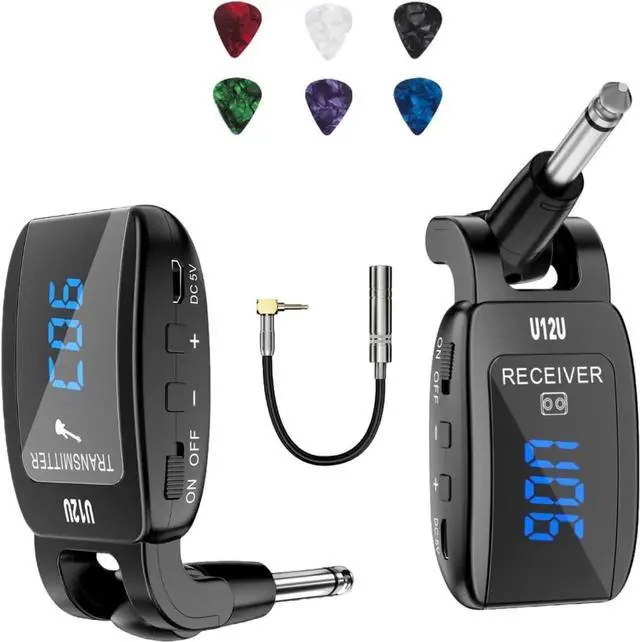 Main image of JAENFONG Wireless Guitar System Instrument System Electric Guitar Transmitter Receiver Rechargeable Bass Accessories Digital Display