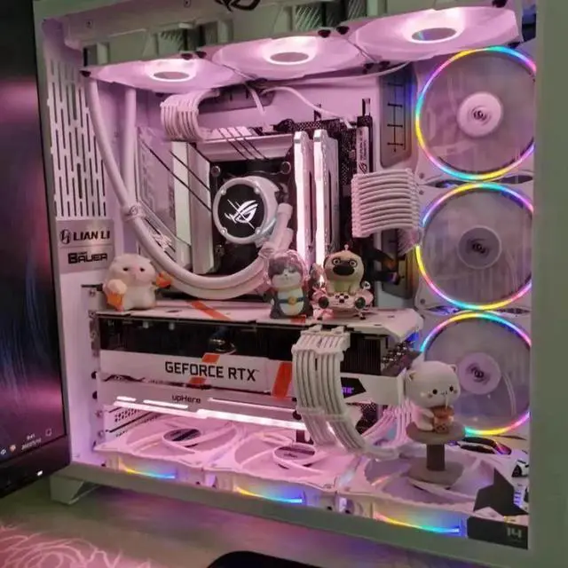 Alt view image 4 of 5 - JAENFONG PSU Cable Extension Kit 30CM Length with Combs,1x24Pin/2x8Pin(4+4) EPS/3x8Pin(6P+2P) PCI-E/PC Sleeved for ATX Power Supply,White, All-White