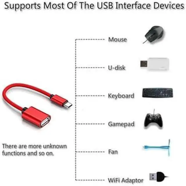 Alt view image 5 of 6 - JAENFONG Micro USB Male To OTG Adapter Cable USB OTG Adapter Cable USB Female To Micro USB Male Converter Otg Adapter Cable