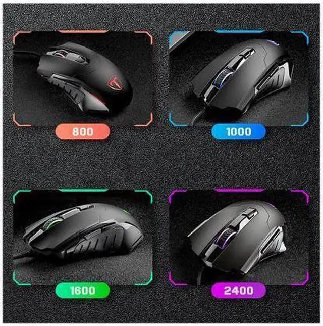 Alt view image 5 of 6 - JAENFONG Gaming Mouse Wired Breathing Light Ergonomic Game USB Computer Mice Multicolor Gamer Desktop Laptop PC Gaming Mouse, 6 Buttons for Windows 7/8/10/XP Vista Linux, Black