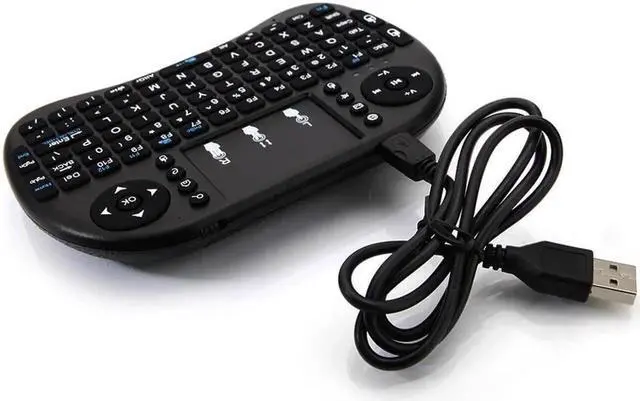 Alt view image 4 of 6 - JAENFONG Mini Computer Keyboard i8 2.4G Wireless Keyboard W/Touchpad Portable Keyboard W/Remote Control Compatible with Laptop/PC/Tablets/Windows/Mac/TV/Xbox/PS3/Raspberry Black