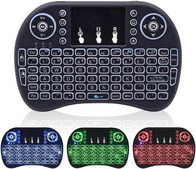 Alt view image 2 of 7 - JAENFONG Mini Computer Keyboard i8 2.4G Wireless Keyboard W/Touchpad Portable Keyboard W/Remote Control Compatible with Laptop/PC/Tablets/Windows/Mac/TV/Xbox/PS3/Raspberry Gray