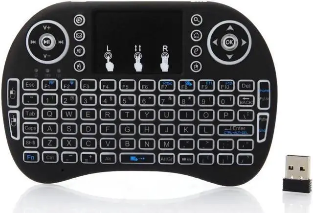 Main image of JAENFONG Mini Computer Keyboard i8 2.4G Wireless Keyboard W/Touchpad Portable Keyboard W/Remote Control Compatible with Laptop/PC/Tablets/Windows/Mac/TV/Xbox/PS3/Raspberry Gray