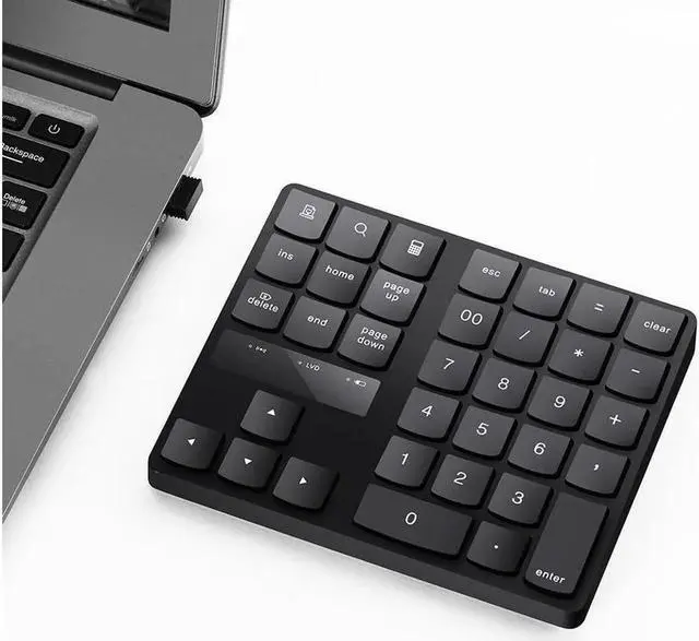 Alt view image 2 of 5 - JAENFONG 2.4G USB Wireless Numeric Keypad 35 Keys Charging Digital Keyboard Notebook Laptop Mini Numpad