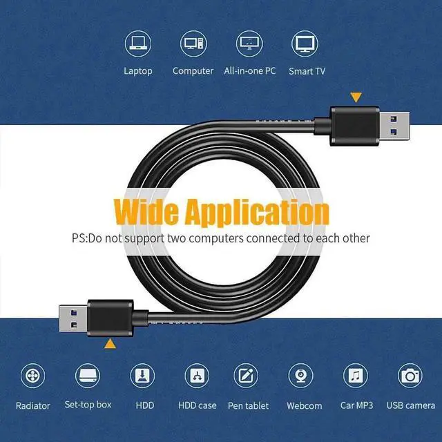 Alt view image 7 of 7 - JAENFONG 3 Pack USB 3.0 A to A Male Cable [3.3FT+3.3FT+3.3FT], USB 3.0 to USB 3.0 Cable USB Male to Male Cable Double End USB Cord Compatible with Hard Disk, Cameras,Laptop Cooler, DVD Player and More