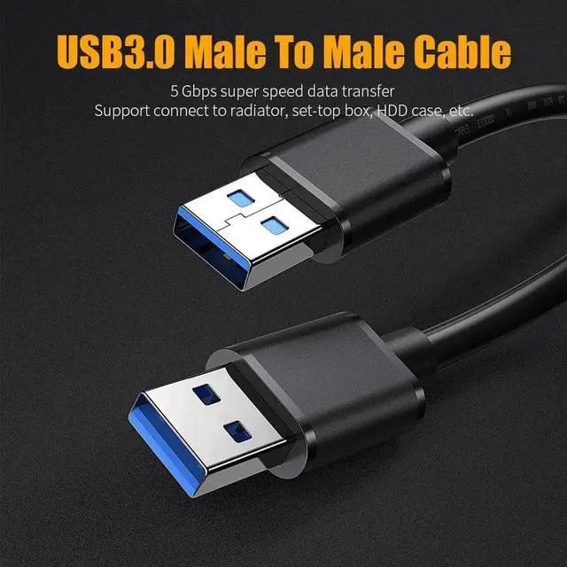 Alt view image 3 of 7 - JAENFONG 3 Pack USB 3.0 A to A Male Cable [3.3FT+3.3FT+3.3FT], USB 3.0 to USB 3.0 Cable USB Male to Male Cable Double End USB Cord Compatible with Hard Disk, Cameras,Laptop Cooler, DVD Player and More