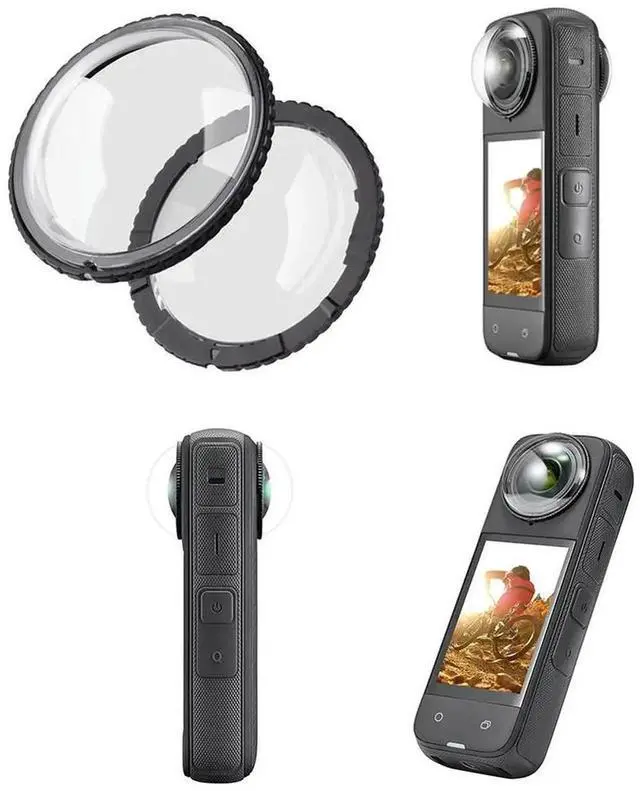 Alt view image 2 of 4 - Lens Guards for X4 Front Back Camera Lens Guards Cap Tempered Glass Glass Protective Cover Sports Camera Accessories