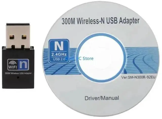 Alt view image 3 of 7 - Mini 300Mbps USB RTL8192 Dongle Adapter Wireless Receiver Card Antenna 802.11 n/g/b wi-fi LAN Adapter