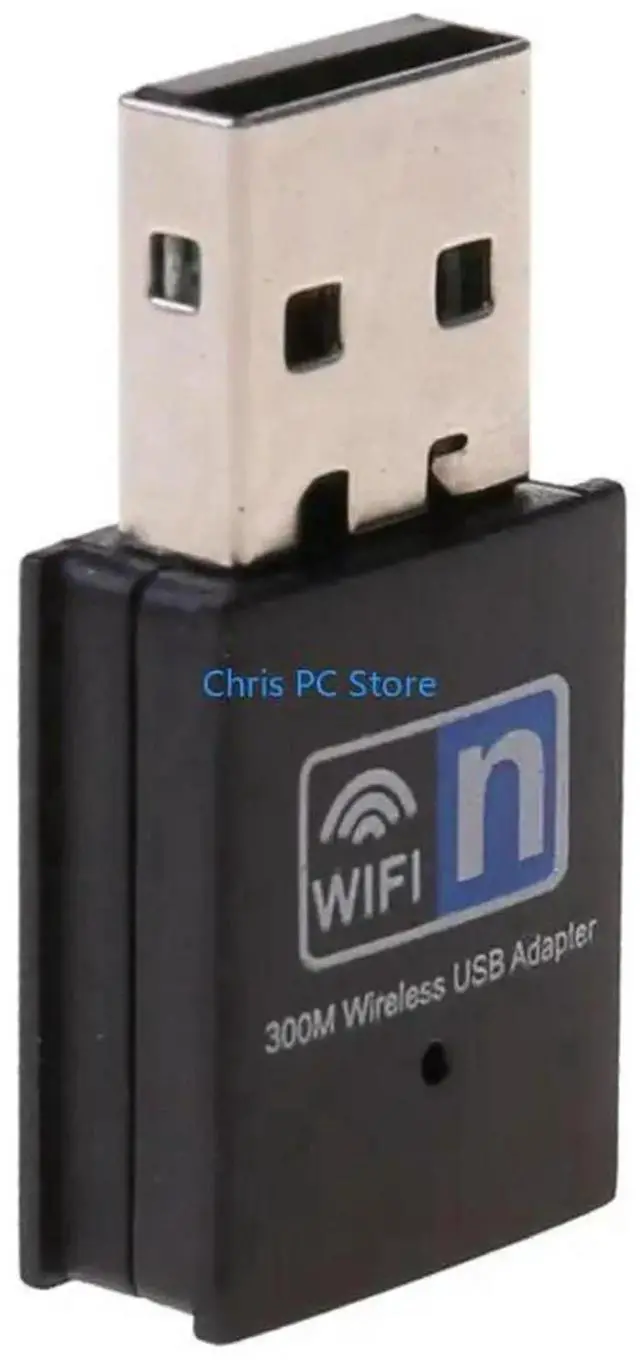 Alt view image 7 of 7 - Mini 300Mbps USB RTL8192 Dongle Adapter Wireless Receiver Card Antenna 802.11 n/g/b wi-fi LAN Adapter